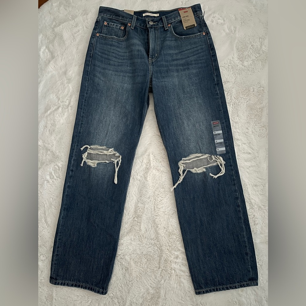 Levi's Distressed Blue Jeans